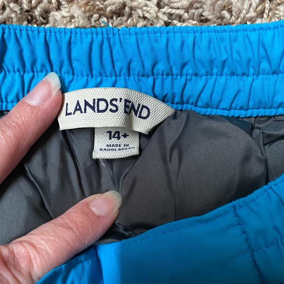 Girls lands end squall snow pants size 14+ blue/teal in color - Picture 4 of 4